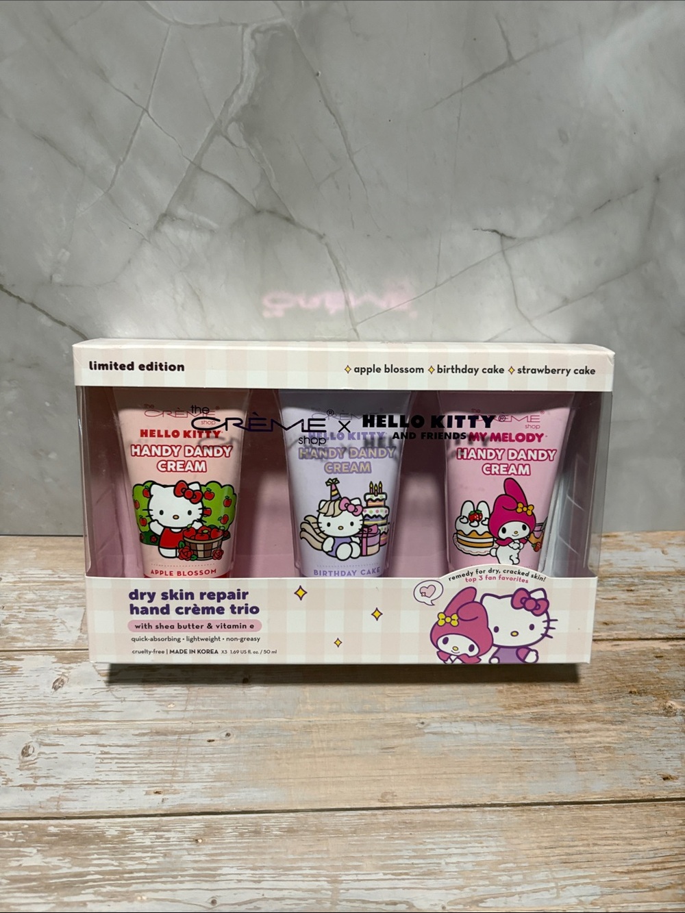 Hello Kitty Dry Skin Repair Hand Crème Trio - Pink